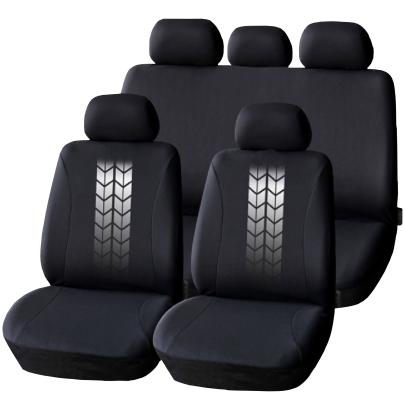 Set huse scaune auto universale Carguard, negru-gri, compatibile airbag