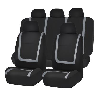 Set huse scaune auto universale Carguard, gri-negru, compatibile airbag
