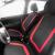 Set huse auto universale Carguard roșu-negru, compatibile airbag