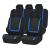Set huse scaune auto universale Carguard negru-albastru, compatibile airbag
