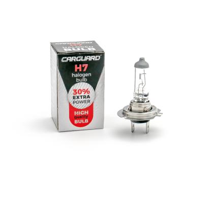 Bec halogen H7 CarGuard 12V 55W, +30% intensitate luminoasă, omologat ECE