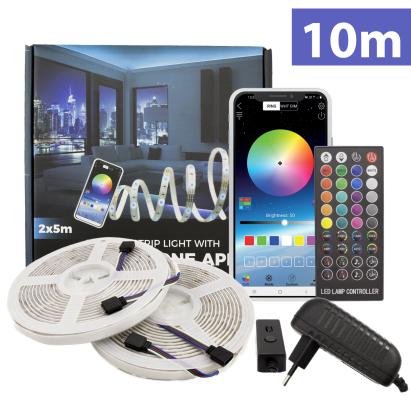 Set bandă LED RGB Smart SunShine 10 m, IP65, control Bluetooth