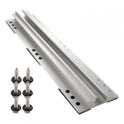 Șină de montaj în Y 32 cm din aluminiu pentru panouri fotovoltaice, cu EPDM