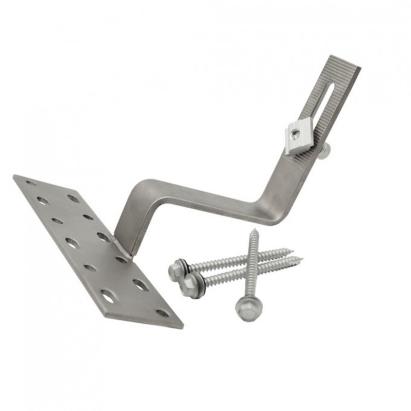 Suport tip Z din inox pentru montaj panou fotovoltaic pe acoperiș cu țiglă