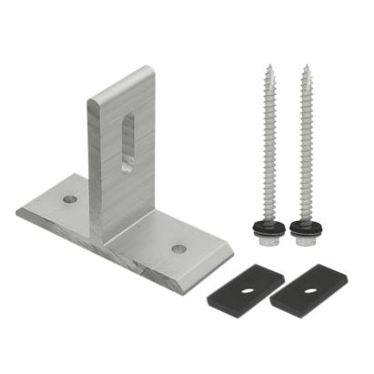 Suport tip T pentru fixare panou fotovoltaic pe acoperis din tabla, cu garnituri EPDM