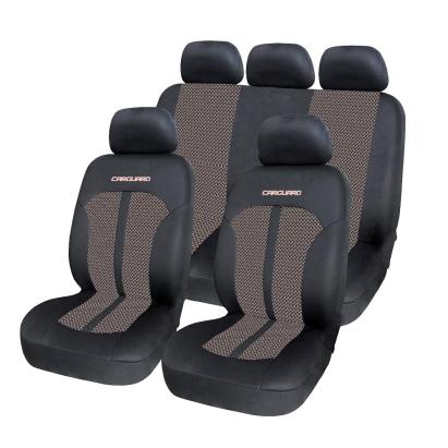 Set huse scaune auto universale premium bej-negru CARGUARD, compatibile airbag