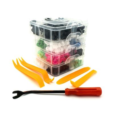 Set 470 cleme din plastic pentru auto + 5 unelte demontare, Carguard