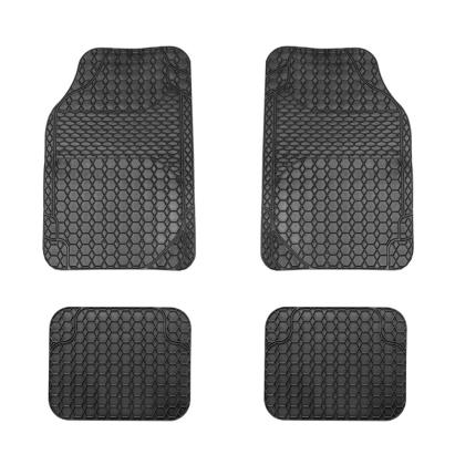 Set covorașe auto universale ajustabile Carguard din PVC, negru (4 buc.)