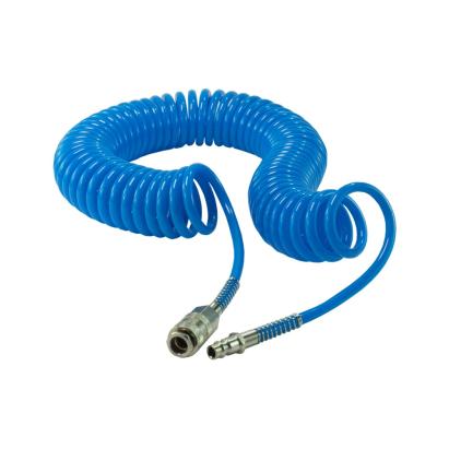 Furtun pneumatic spiralat din PU 5x8 mm, 10 m, pentru aer comprimat