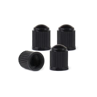 Set 4 capace pentru valve anvelope din plastic negru, universal, Carguard