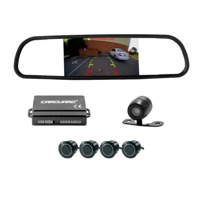 Set senzori de parcare cu cameră marșarier și ecran în oglindă Carguard