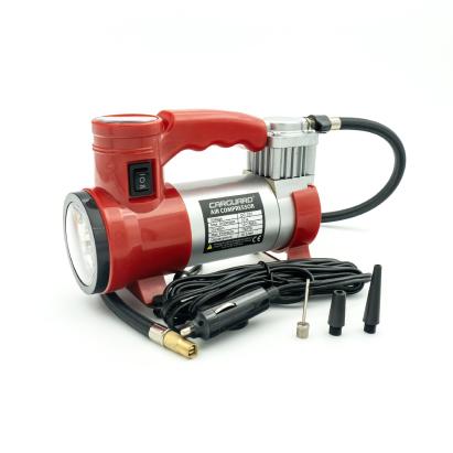 Compresor auto portabil 12V Carguard 30 L/min, 150 PSI, metal, cu LED