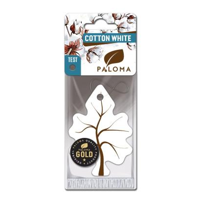 Odorizant auto Paloma Gold Cotton White, aromă de bumbac proaspăt, până la 60 zile