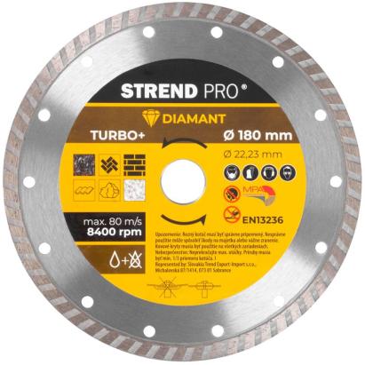 Disc diamantat Strend Pro Turbo+ 180 mm pentru taiere umeda si uscata
