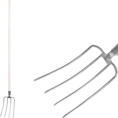 Furcă pentru fân și paie cu 4 dinți, cu coadă, Strend Pro Garden