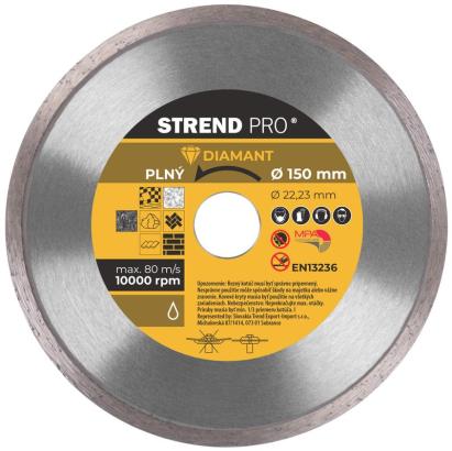 Disc diamantat plin Strend Pro 150 mm pentru tăiere umedă, gresie/faianță