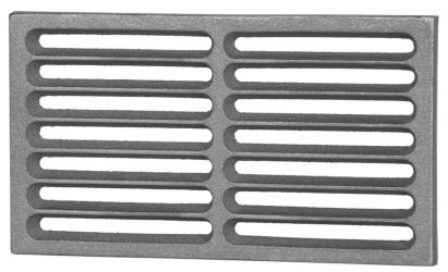 Grătar din fontă 280x160x17 mm cu punte, pentru sobă și teracotă