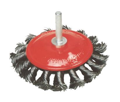 Perie sârmă torsadată Tigerlion 75 mm cu tijă pentru curățare rugină