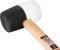 Ciocan de cauciuc Strend Pro 340 g, 290 mm, mâner din lemn, cap alb-negru
