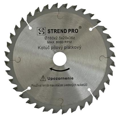 Disc circular pentru lemn Strend Pro 160x2,5x20 mm, 36T TCT