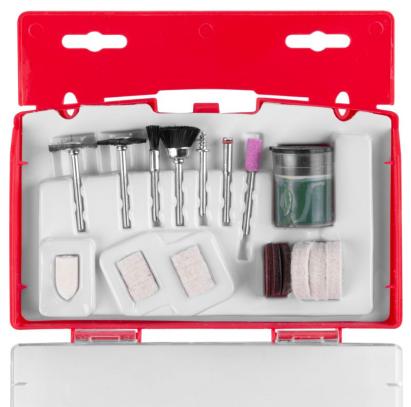 Set accesorii mini pentru șlefuire Strend Pro RGT1024, 24 piese, cu tijă