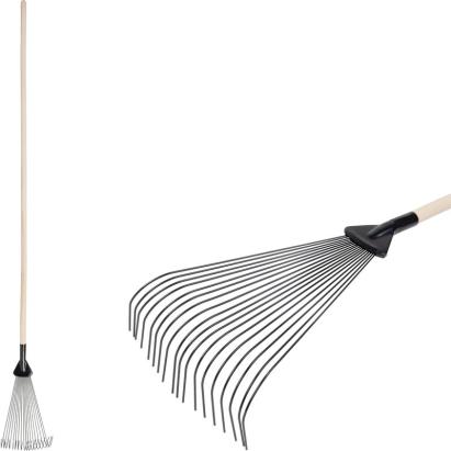 Grebla pentru frunze Strend Pro R115.WH, 18 lamele, reglabila, coada din lemn