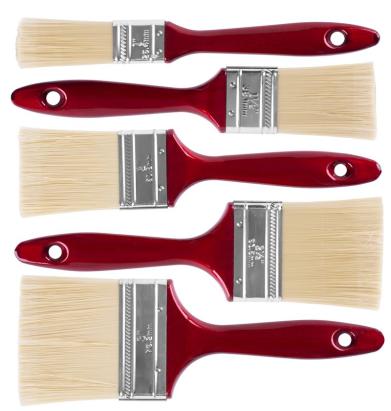Set 5 pensule de vopsit Strend Pro Brosse PS450, maner din lemn
