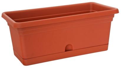 Jardinieră ICS Melissa 40x20x16 cm, 6 L, cu tăviță pentru drenaj