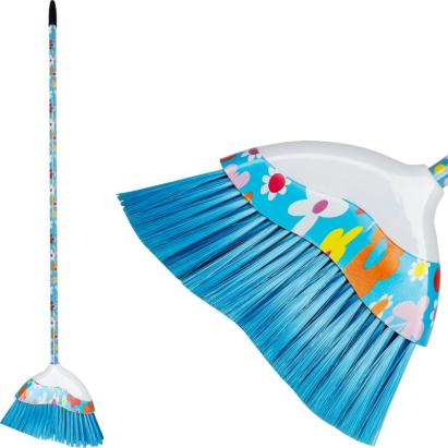 Mătură MagicHome B0147 cu coadă 120 cm și lățime 32 cm, model floral
