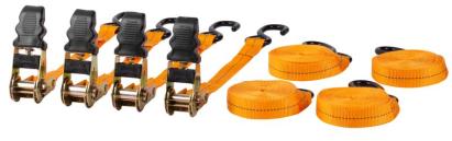 Set 4 chingi cu clichet Strend Pro 25 mm, 4,5 m, sarcină max. 500 kg