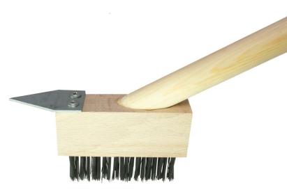 Perie pentru rosturi pavaj Strend Pro, 100×40×35 mm, cu coadă din lemn 140 cm