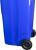 Pubelă Europlast 240L din plastic HDPE, albastră, cu roți și capac