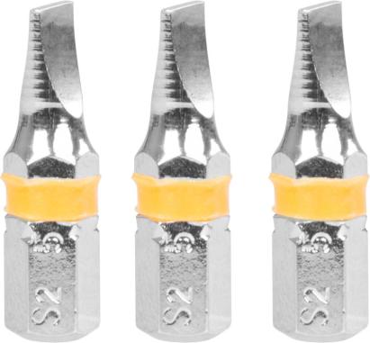 Set 3 biți Strend Pro plați 0,8x5 mm (oțel S2) pentru șurubelniță