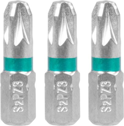 Set biți Strend Pro Pozidriv PZ3, 3 bucăți, prindere hex 1/4"