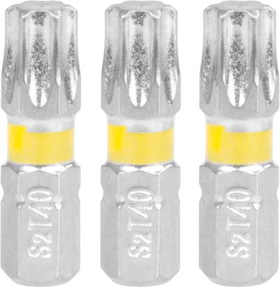 Set biți Strend Pro Torx TX40, 3 bucăți pentru șurubelniță/mașină