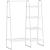 SONGMICS Cuier cu 5 rafturi si bara pentru haine, structura metalica, stil industrial, 40x102x153 cm, alb Household NewTrend