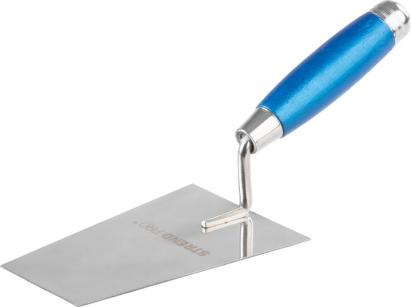 Lingură de zidărie Strend Pro BT2206 din inox 140 mm, mâner lemn BlueHand