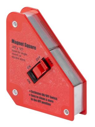 Colțar magnetic pentru sudură Strend Pro 25 kg, 45°/90°, cu comutator ON/OFF