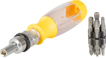 Set biți Strend Pro 14 piese cu șurubelniță cu clichet, 5 poziții