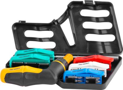 Set biți Strend Pro 41 piese cu șurubelniță cu clichet și cutie