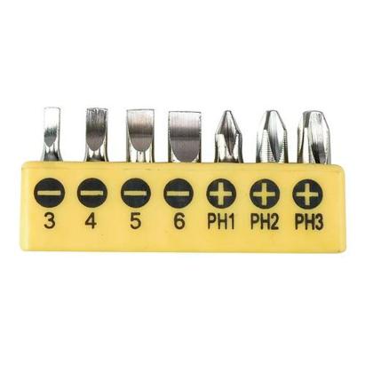 Set biți Strend Pro YF40516, 7 piese S2 (plat 3-6 mm, PH1-PH3)