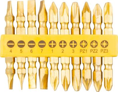 Set biți Strend Pro GoldenFish, 10 piese, 65 mm, CrV (PL/PH/PZ)