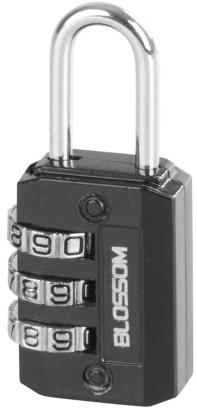 Lacăt cu cifru Blossom NL2321, 21 mm, din zinc, tip visiaci