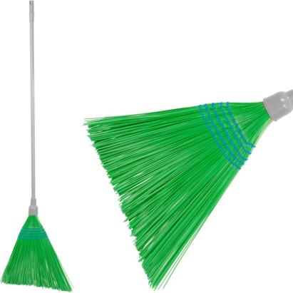 Mătură MagicHome 3806G verde, cu mâner metalic de 153 cm, oblică 41x45 cm