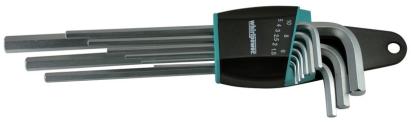 Set chei imbus extra-lungi Whirlpower 9 piese, cu bilă, Hex (1.5–10 mm)