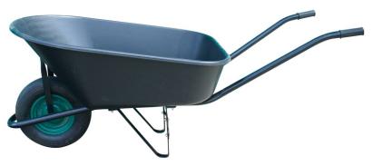 Roabă de grădină Greenlawn Nero 140 L, cuvă plastic și roată pneumatică