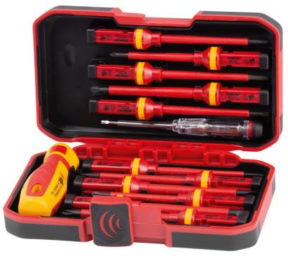 Set șurubelnițe Strend Pro VDE 1000V, 12 piese + tester tensiune