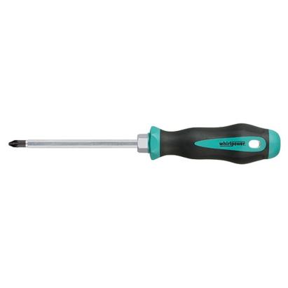 Șurubelniță Whirlpower Pozidriv PZ2 100 mm cu vârf magnetic, oțel S2