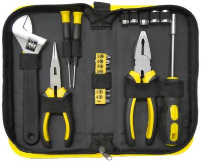 Set scule Strend Pro 21 piese în husă cu fermoar, pentru reparații