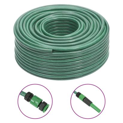 Furtun de grădină cu set de racorduri, verde, 0,5", 100 m, PVC GartenMobel Dekor